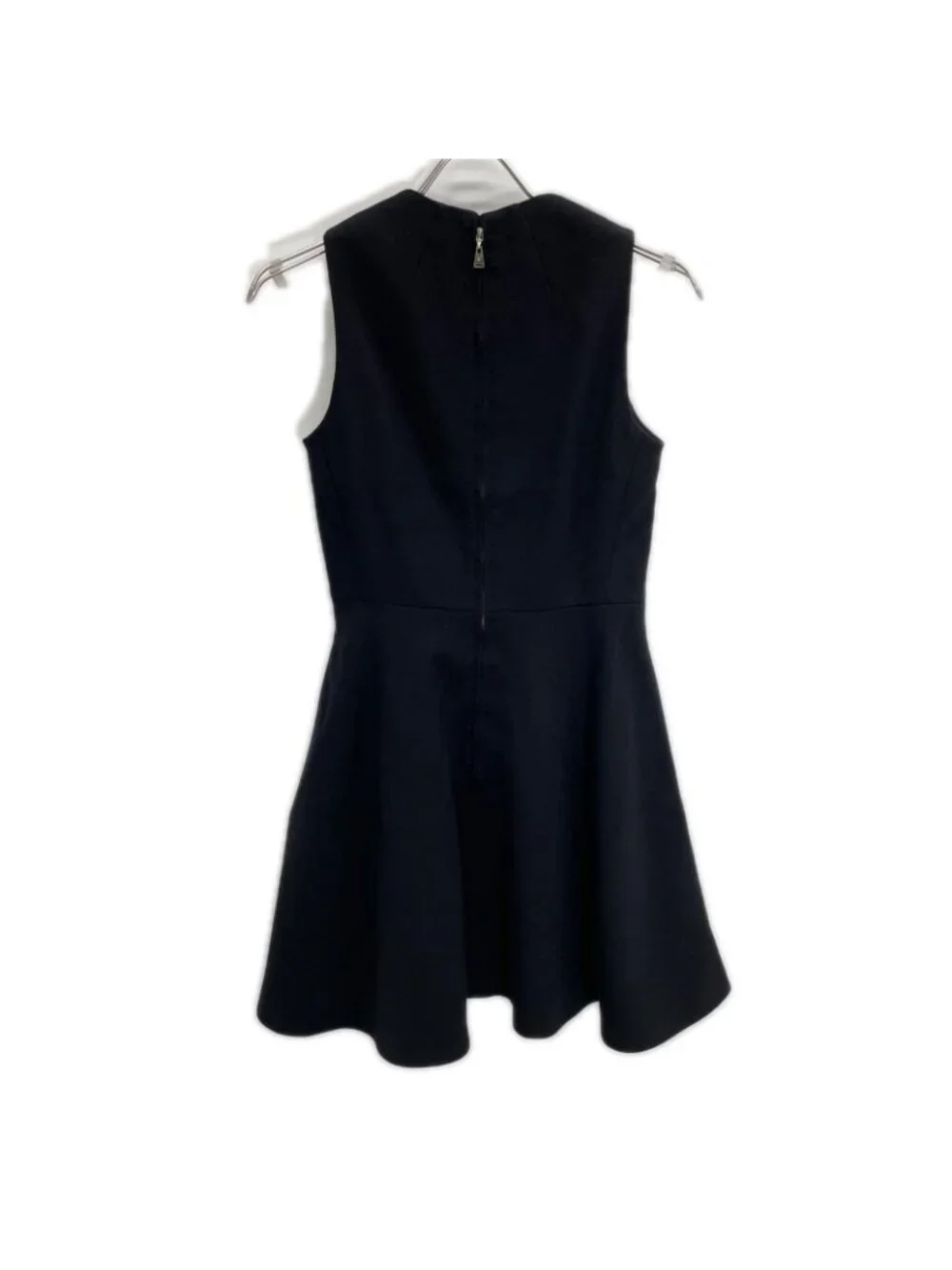 Louis Vuitton Black Wool Blend Sleeveless Flare Dress 34
